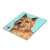 Carreau J'aime mon Norwich Terrier (Côté)