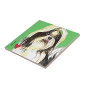 Carreau J'aime mon Shih Tzu (Côté)