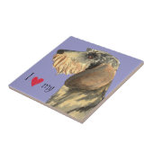 Carreau J'aime mon teckel à poils durs (Côté)