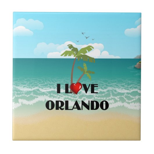 Carreau J'aime Orlando, Floride (Devant)
