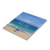 Carreau J'Aimerais Être Là - Parapluie De Plage Bleue (Côté)