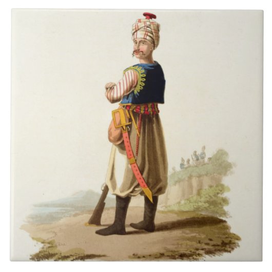 Carreau Janissary, des "costumes des diverses nations", (Devant)