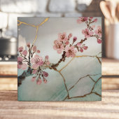 Carreau Japon Aquarelle Cherry Blossom Kintsugi