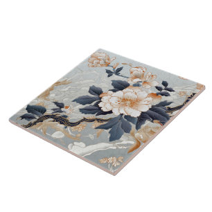 Carreau Japon traditionnel Kutani Art ornemental 12