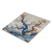 Carreau Japon traditionnel Kutani Art ornemental 18 (Côté)