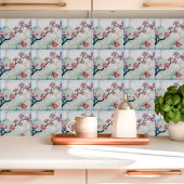 Carreau Japonais cerisier en fleurs Kintsugi