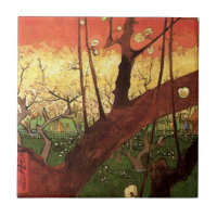 Japonisme : arbre de prunier en fleurs par Vincent
