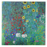 Carreau Jardin agricole avec tournesols, Gustav Klimt<br><div class="desc">Gustav Klimt (14 juillet 1862 - 6 février 1918) était un peintre symboliste autrichien et l'un des membres les plus importants du mouvement de sécession de Vienne. Klimt est réputé pour ses peintures, ses peintures murales, ses croquis et autres objets d'art. En plus de ses oeuvres figuratives, qui comprennent des...</div>