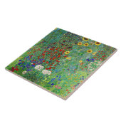 Carreau Jardin Agricole Gustav Klimt Avec Peinture De Fleu (Côté)