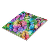 Carreau Jardin aquarelle coloré (Côté)