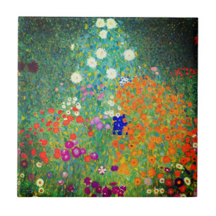 Carreau Jardin aux fleurs Gustav Klimt
