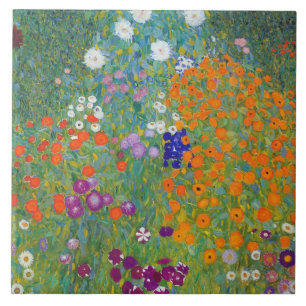 Carreau Jardin aux fleurs Gustav Klimt Art