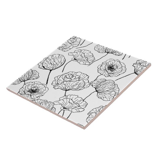 Carreau Jardin de coquelicots (Côté)