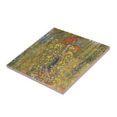 Carreau Jardin de ferme de Klimt avec la tuile de crucifix (Côté)