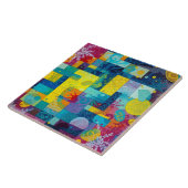 Carreau Jardin de fleurs cosmiques : mosaïque Abstraite de (Côté)