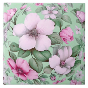 Carreau Jardin de fleurs de couleur pastel amateur de natu