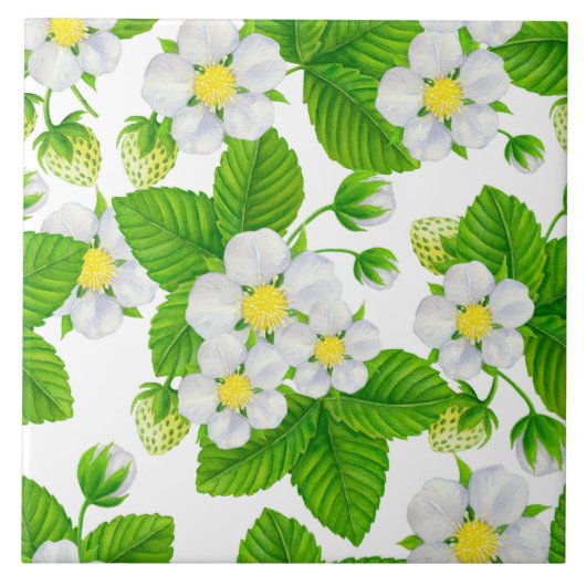 Carreau Jardin de fraises 2 (Devant)