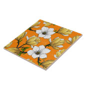 Carreau Jardin de Magnolia en jaune (Côté)