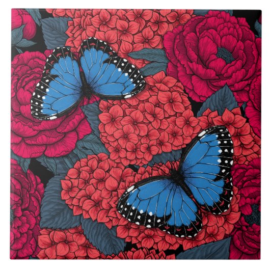 Carreau Jardin de morpho bleu (Devant)