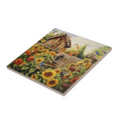 Carreau Jardin de tournesol 2 Maisons d'oiseaux Oiseaux bl (Côté)