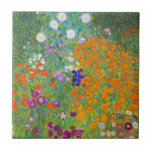Carreau Jardin des fleurs de Gustav Klimt<br><div class="desc">Visitez mon magasin pour plus de design intéressant et plus de choix de couleurs => zazzle.com/colorfulworld*</div>