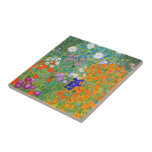 Carreau Jardin des fleurs de Gustav Klimt<br><div class="desc">Visitez mon magasin pour plus de design intéressant et plus de choix de couleurs => zazzle.com/colorfulworld*</div>
