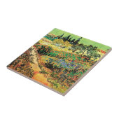Carreau Jardin fleuri avec sentier par Vincent van Gogh (Côté)
