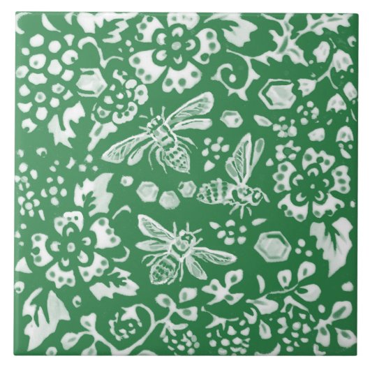 Carreau Jardin Floral de la ruche verte d'Émeraude (Devant)