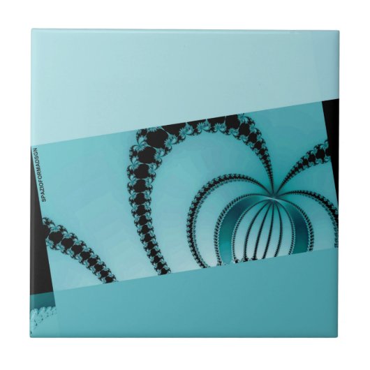 Carreau Jardin fractal azur (Devant)