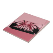 Carreau Jardin fractal d'orchidée (Côté)