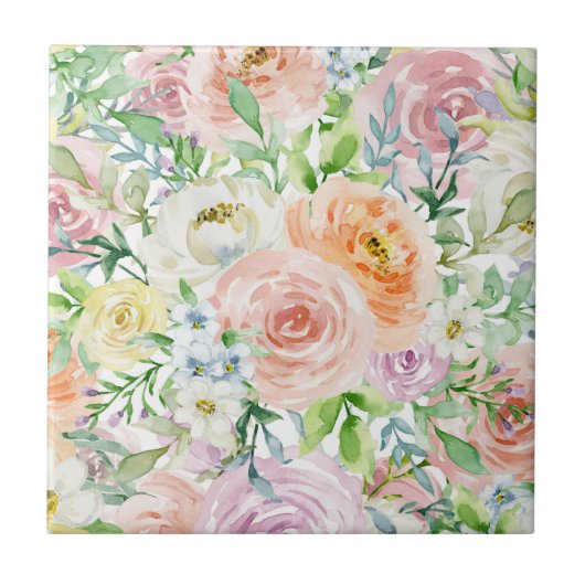Carreau Jardin romantique Pastel (Devant)