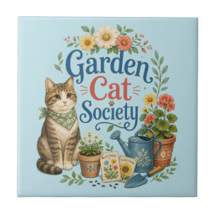 Carreau Jardin Société Féline Cottagecore Florales