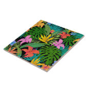 Carreau Jardin tropical, couleurs vives et ensoleillées (Côté)