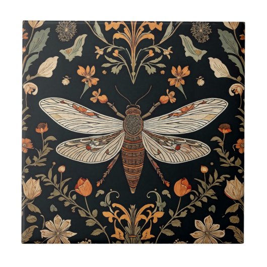 Carreau Jardin vintage de lucioles (Devant)