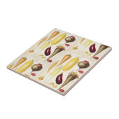 Carreau Jardin vintage Légumes Cuisine Art (Côté)