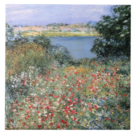 Carreau Jardin vintage Willard Metcalf Poppy (Devant)