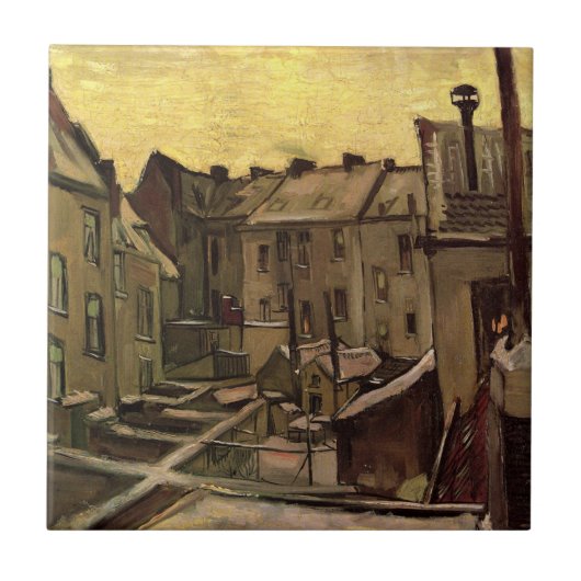 Carreau Jardins de vieilles maisons par Vincent van Gogh (Devant)