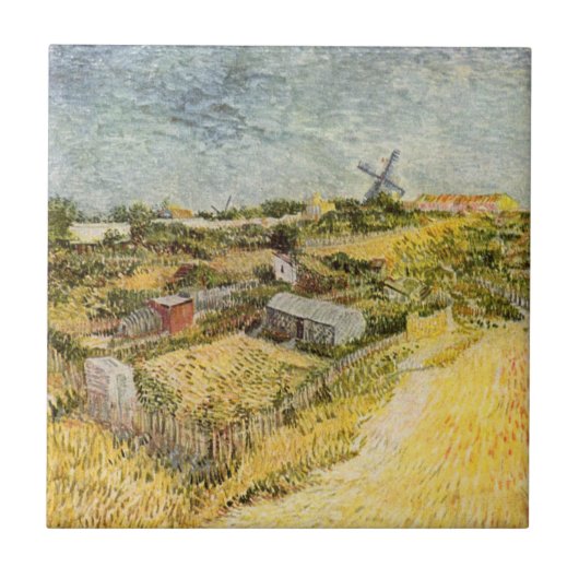 Carreau Jardins potagers, Montmartre par Vincent van Gogh (Devant)
