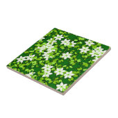 Carreau Jasmin Blanc Parmi Les Feuilles Verts (Côté)