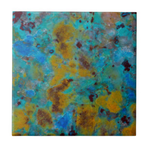 Carreau Jasper Chrysocolla Bleu Tacheté
