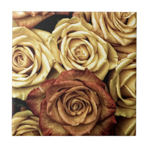 Carreau jaune et rouge rose