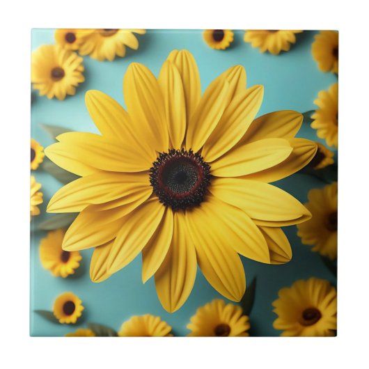 Carreau Jaune Joyeux Floral (Devant)