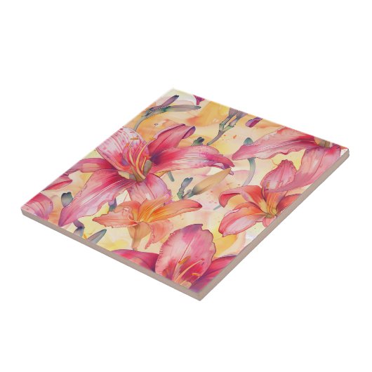 Carreau Jaune rose (Côté)