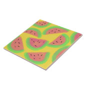 Carreau Jaune Rose Pastèque Clair (Côté)