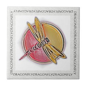 Carreau Jaune rouge dragon