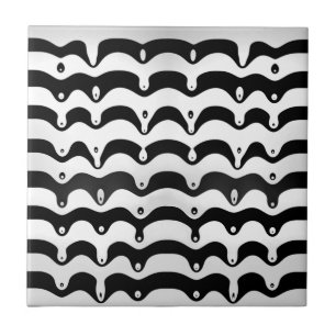 Carreau Jazzy Black and White Meling Zebra Stripes