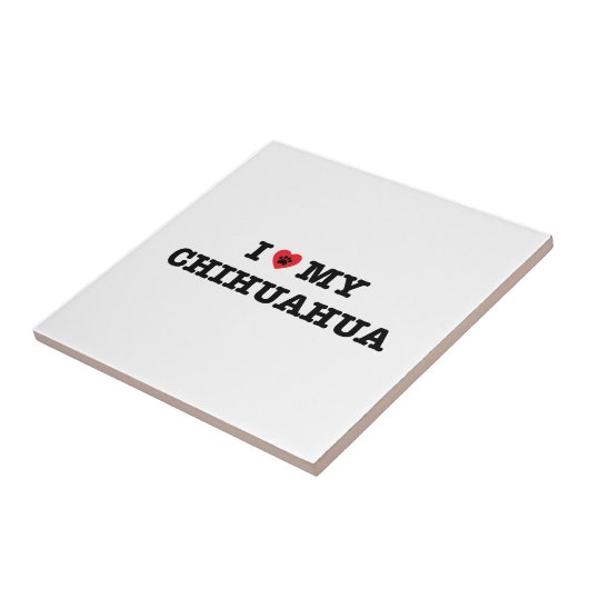 Carreau Je Coeur Mon Chihuahua (Côté)