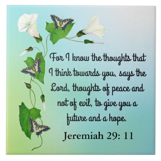 Carreau Je connais les pensées que je pense que la Bible V (Devant)