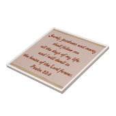 Carreau Je demeurerai dans la Chambre du seigneur (Côté)