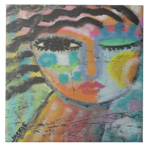 Carreau Je me sens bonne peinture acrylique Abstraite sur 